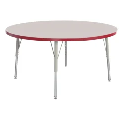 Berries® 36"Dia. Round Activity Table, 15" - 24" Leg Height - Red