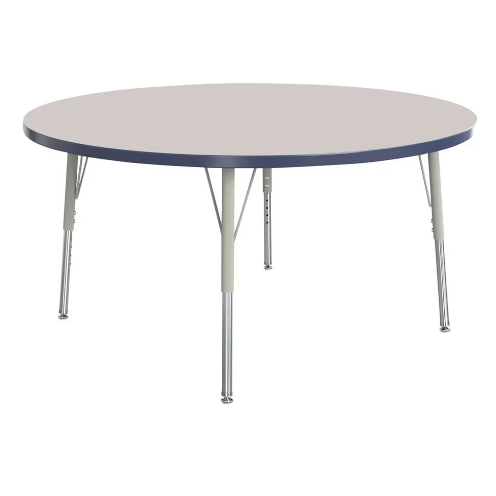Berries® 36"Dia. Round Activity Table, 24" - 31" Leg Height - Navy
