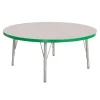 Berries® 36"Dia. Round Activity Table, 24" - 31" Leg Height - Green