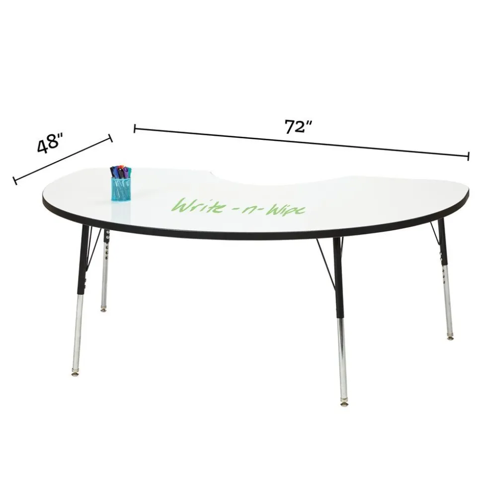 Berries Kidney Dry Erase Table 72" By 48"