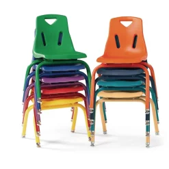 Berries® Single 8" Stacking Chair with Matching Legs - Yellow