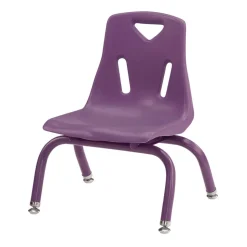 Berries® Single 8" Stacking Chair with Matching Legs - Purple