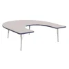 Berries® 60" x 66" Horseshoe Activity Table, 15" - 24" - Navy
