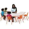 Berries® 60" x 66" Horseshoe Activity Table, 24" - 31" - Orange