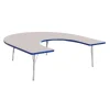 Berries® 60" x 66" Horseshoe Activity Table, 24" - 31" - Blue