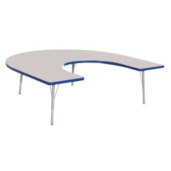 Berries® 60" x 66" Horseshoe Activity Table, 24" - 31" - Blue