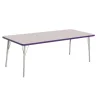 Berries® 30" x 72" Rectangle Activity Table, 24" - 31" Leg Height - Purple