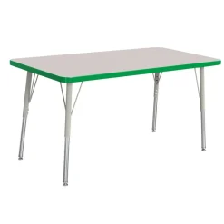 Berries® 30" x 48" Rectangle Activity Table, 24" - 31" Leg Height - Green