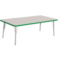 Berries® 30" x 60" Rectangle Activity Table, 15" - 24" Leg Height - Green