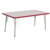 Berries® 30" x 48" Rectangle Activity Table, 24" - 31" Leg Height - Red