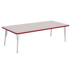 Berries® 30" x 72" Rectangle Activity Table, 15" - 24" Leg Height - Red