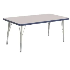 Berries® 30" x 48" Rectangle Activity Table, 24" - 31" Leg Height - Navy