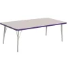 Berries® 30" x 60" Rectangle Activity Table, 15" - 24" Leg Height - Purple