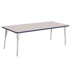 Berries® 30" x 72" Rectangle Activity Table, 24" - 31" Leg Height - Navy
