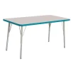Berries® 30" x 48" Rectangle Activity Table, 24" - 31" Leg Height - Teal