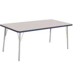 Berries® 30" x 60" Rectangle Activity Table, 24" - 31" Leg Height - Navy