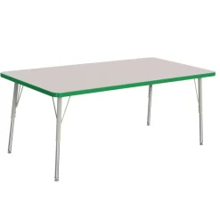 Berries® 30" x 60" Rectangle Activity Table, 24" - 31" Leg Height - Green