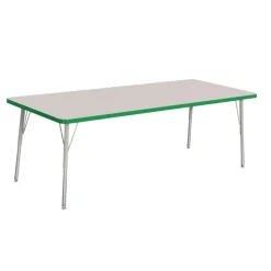 Berries® 30" x 72" Rectangle Activity Table, 24" - 31" Leg Height - Green