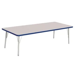 Berries® 30" x 72" Rectangle Activity Table, 15" - 24" Leg Height - Blue