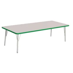 Berries® 30" x 72" Rectangle Activity Table, 15" - 24" Leg Height - Green