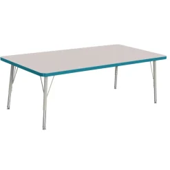 Berries® 30" x 60" Rectangle Activity Table, 15" - 24" Leg Height - Teal