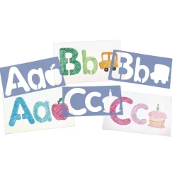 Big Alphabet and Picture Stencils, 13"L - Set of 26