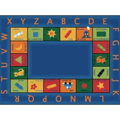 Bilingual Circletime 5'10" x 8'4" Rectangle Premium Carpet