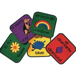 Bilingual 12" Squares - Set of 18 Kids Value PLUS Carpets