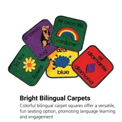 Bilingual 12" Squares - Set of 18 Kids Value PLUS Carpets