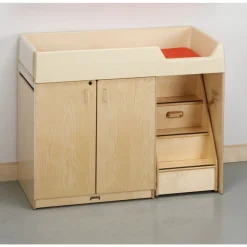 Birch Diaper Depot with Right-Hand Stairs