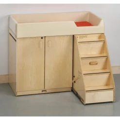 Birch Diaper Depot with Right-Hand Stairs