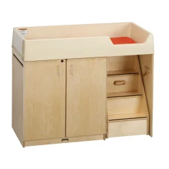 Birch Diaper Depot with Right-Hand Stairs