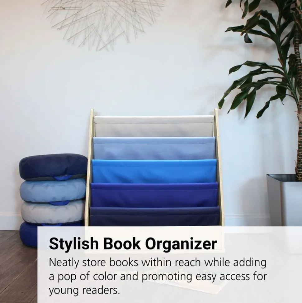 Birch Sling Book Display - Navy/Powder Blue