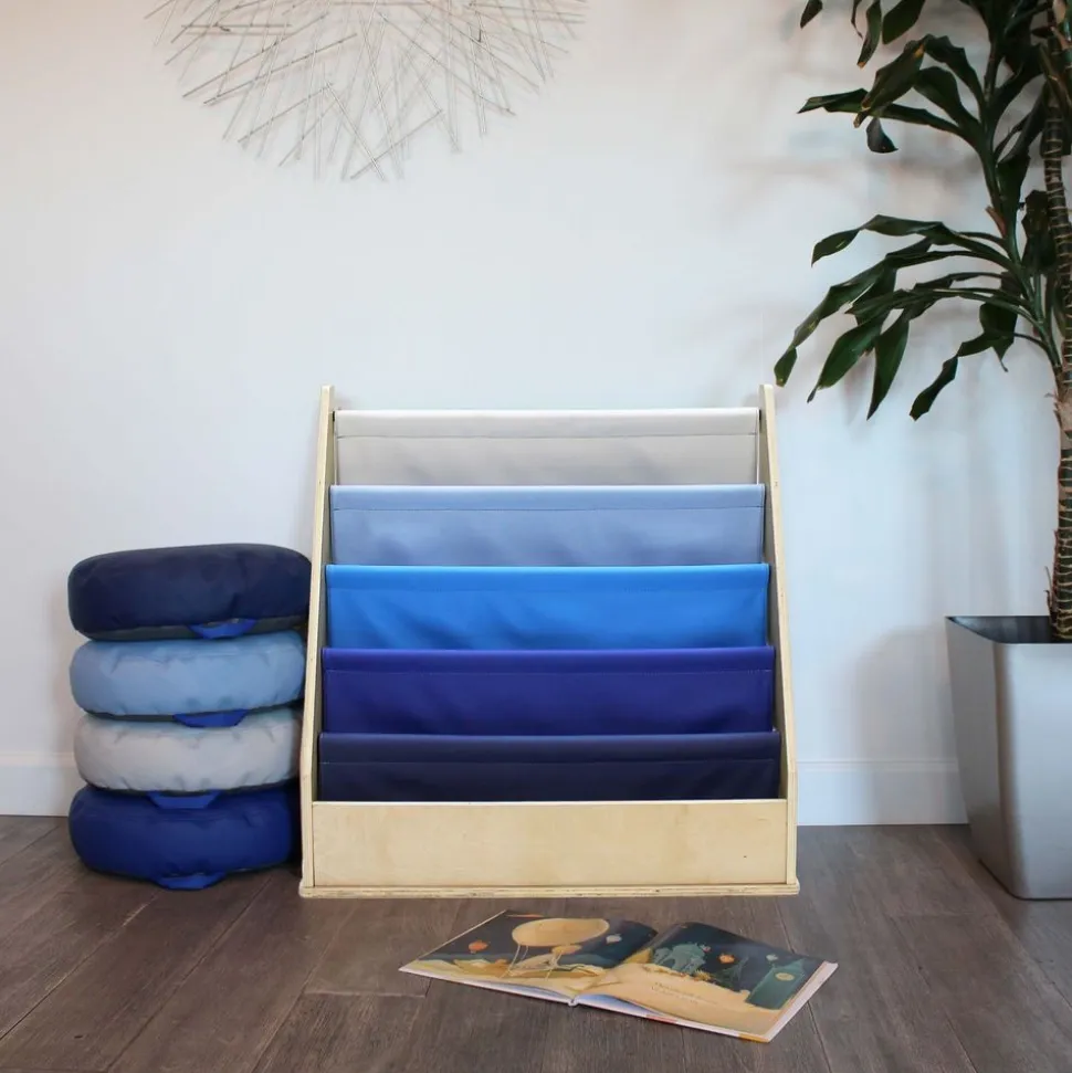 Birch Sling Book Display - Navy/Powder Blue