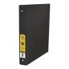 1" Black 3 Ring Binder w/ 2 Pockets - 24 pack