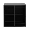 Black 18-Slot Mail Center With Trays 6 Colors