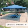 Blue Stand Alone Shade Structure 12 x 20