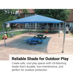 Blue Stand Alone Shade Structure 12 x 20