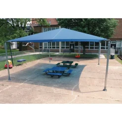 Blue Stand Alone Shade Structure - 20 x 24