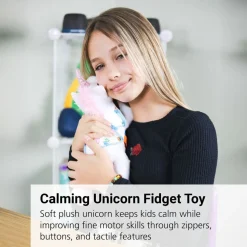 Bouncy Bands® Sensory Fidget Plush Unicorn 12"