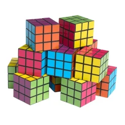 Bright Mini Puzzle Cubes - 12 Pack