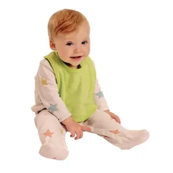 Bright Terry Cloth Bibs - Set of 8