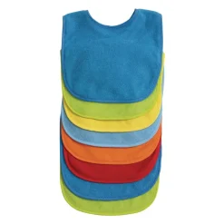 Bright Terry Cloth Bibs - Set of 8