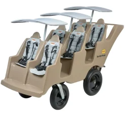 Bye Bye Buggy - 6 Passenger Tan/Gray w Canopies