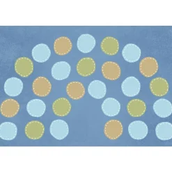 Calming Colors Arch Seating Carpet 6' x 9' Rectangle