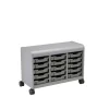 Cascade® Mega Case with Bins - Mobile Metal Storage Cabinet