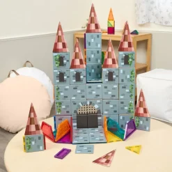 Castle Tile Toppers & Magnetic Tiles Kit - 140pcs