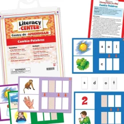 Centro de aprendizaje™: Cambia-Palabras (Spanish Change-AWord) - 1 literacy center