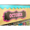 Chalkboard Brights Calendar Bulletin Board Display - 84-piece set