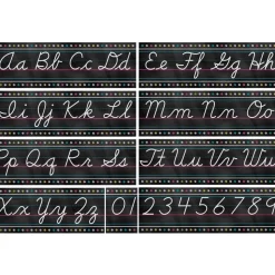 Chalkboard Brights Cursive Writing Bulletin Board Display Set - 9 pieces